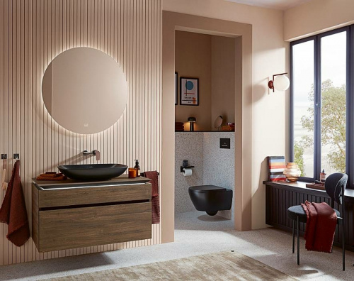 картинка Клавиша смыва Villeroy&Boch ViConnect 922169AN Черная матовая от магазина Сантехстрой