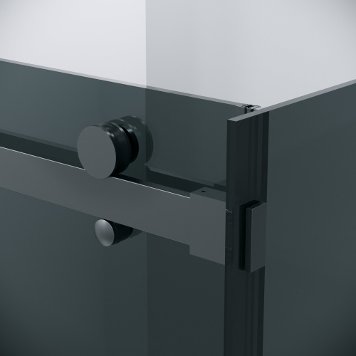 картинка Душевая перегородка 200.K33.04.90.21.10 Classic (90*195) черный матовый, стекло тонированное, 1 место от магазина Сантехстрой