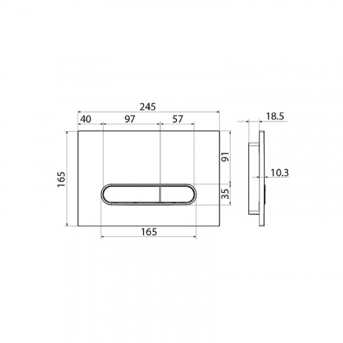 картинка Клавиша смыва IDDIS Unifix универсальная хром 031 (UNI31CHi77) от магазина Сантехстрой