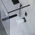 картинка Сиденье для душа Black&White 0883000B Белое матовое крепеж Черный матовый от магазина Сантехстрой