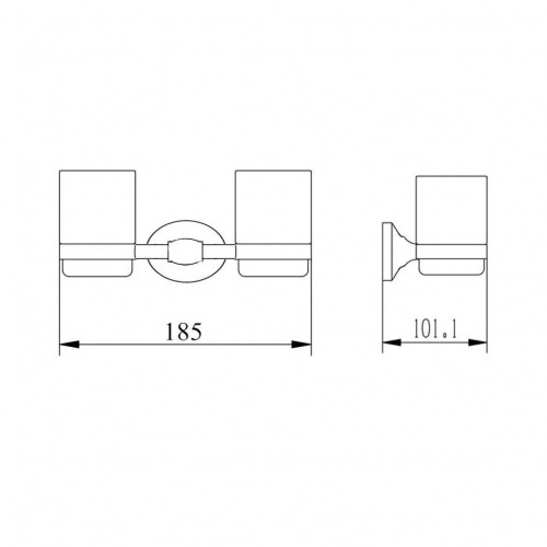 картинка Держатель стакана двойной BELZ (B90008) от магазина Сантехстрой