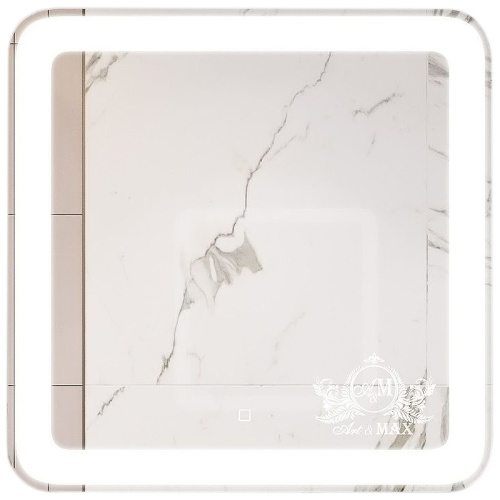 картинка Зеркало Art&Max am-lat-600-600-ds-f Белое от магазина Сантехстрой