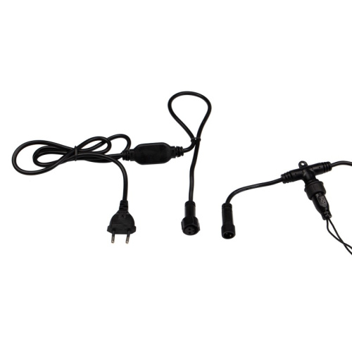 картинка Гирлянда Светодиодный Дождь 2х3м,  эффект мерцания,  черный провод,  230 В,  диоды БЕЛЫЕ от магазина Сантехстрой