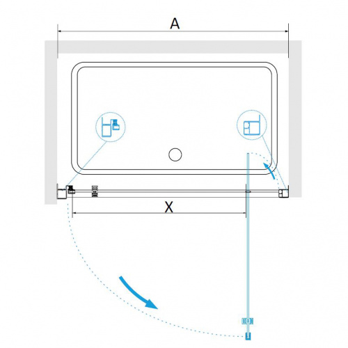 картинка Душевая дверь RGW PA-105 (800) от магазина Сантехстрой