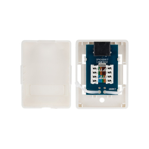 картинка Розетка компьютерная внешняя,  1-порт UTP RJ-45 (8P8C),  CAT 6 REXANT от магазина Сантехстрой