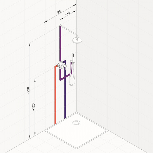 картинка Душевая система Kludi Bozz 38736N076 Золото брашированное от магазина Сантехстрой