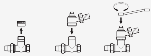 картинка Клапан запорный угловой Ридан RLV-15 1/2 ВН для радиатора никелированный (003L0143) от магазина Сантехстрой