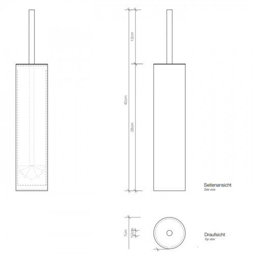 картинка Decor Walther Mikado SBG Туалетный ершик, напольный, цвет: хром от магазина Сантехстрой