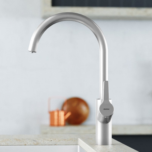 картинка 310721400  Eclipce смеситель для кухни, с фильтрацией C - излив, никель от магазина Сантехстрой