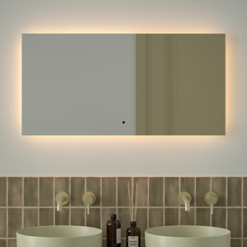 картинка Зеркало с фацетом и LED-подсветкой настенное GLOW DEFESTO 100x50 см, DF 2515RH от магазина Сантехстрой