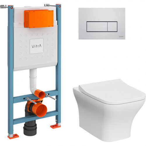 картинка Комплект подвесной унитаз + система инсталляции VitrA Zentrum Square 9875B003-7201 от магазина Сантехстрой
