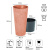 картинка Кашпо для цветов Prosperplast Tubus Slim Beton Effect 64+35л, терракотовый от магазина Сантехстрой