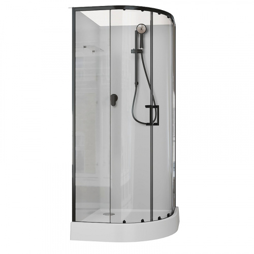 картинка Душевая кабина Aquanet Passion EVO R Black 100х100 282010 без гидромассажа от магазина Сантехстрой