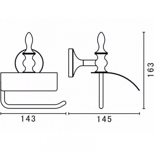 картинка Держатель туалетной бумаги Art&Max Bohemia AM-E-4283-Br с крышкой Бронза от магазина Сантехстрой