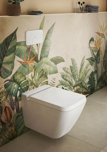 картинка Клавиша смыва Villeroy&Boch ViConnect 922490AN Черная матовая от магазина Сантехстрой