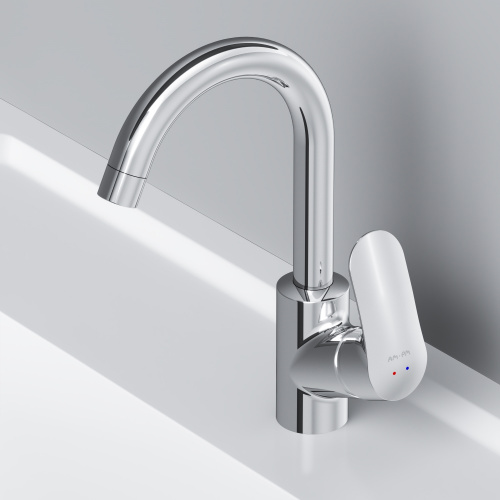 картинка F8002700 Like, смеситель для умывальника с поворотным изливом, хром, шт. от магазина Сантехстрой