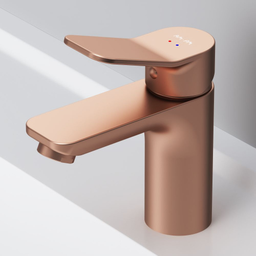 картинка F85A02144 X-Joy, смеситель для умывальника излив 100 мм, роз. золото от магазина Сантехстрой