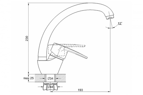 картинка Смеситель для кухни G-lauf с поворот изливом 360 градусов, хром 8G4-A018 от магазина Сантехстрой