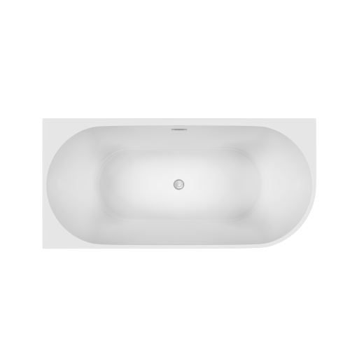картинка FB11 Ванна акриловая отдельностоящая 1700*800*600мм бел. слив-перелив в комплекте, хром от магазина Сантехстрой
