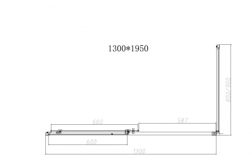 картинка Душевой уголок Slim-N VSR-4SN8013CLB, 1300*800, черный, стекло прозрачное от магазина Сантехстрой