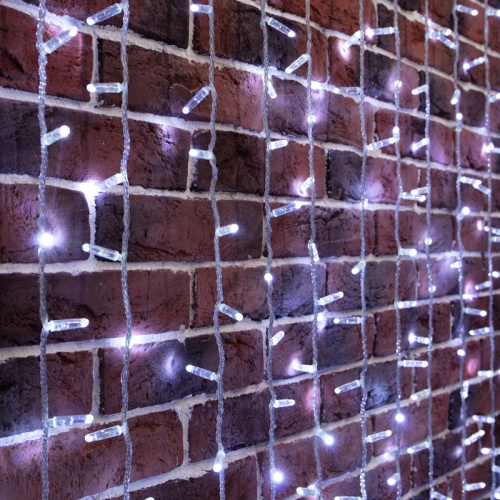 картинка Гирлянда Светодиодный Дождь 2х9м,  постоянное свечение,  прозрачный провод,  230 В,  диоды БЕЛЫЕ от магазина Сантехстрой