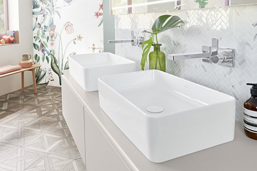 картинка Villeroy&Boch Донный клапан, диаметр, мм-32, для раковины, тип-незапираемый с решеткой, цвет альпийский белый от магазина Сантехстрой