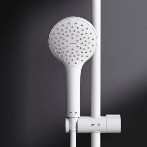 картинка F0790033 Gem,душ.система,набор:верхн.душ d220 мм, ручн.душ 1ф-ция d 110 мм, душ.штанга 1030-1460 мм, от магазина Сантехстрой