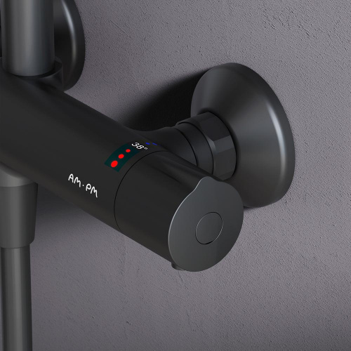 картинка F0780422 Like,душ.система набор:см-ль д/душа термостат,верх.душ d220 мм, ручной душ 120 мм, 3 функци от магазина Сантехстрой