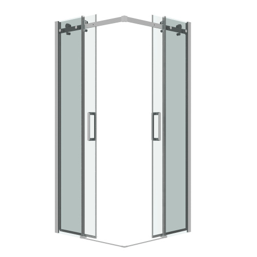 картинка Душ.ограждение 300.K33.04.9090.10.00 Classic (90*90*195) квадрат,раздвижная,хром,стекло прозрачн,2ме от магазина Сантехстрой