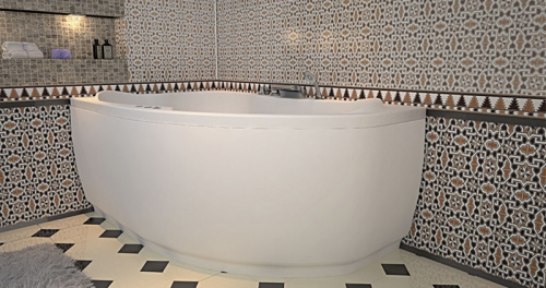 картинка Акриловая ванна Aquanet Capri 160x100 L 205476 без гидромассажа от магазина Сантехстрой