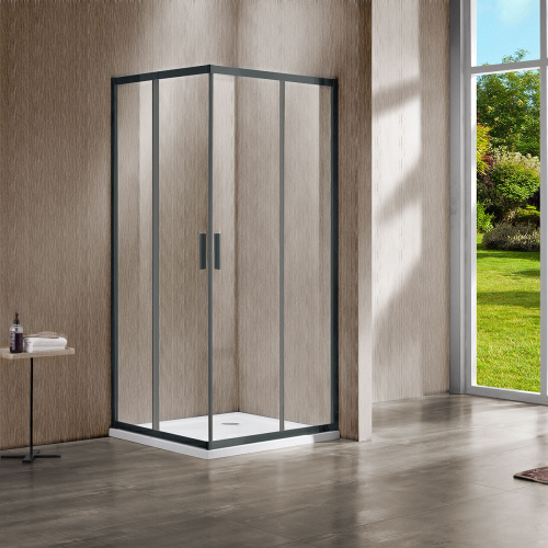 картинка Душевой уголок Garda VSS-1G1012CLGM, 1200*1000, вороненая сталь, стекло прозрачное от магазина Сантехстрой
