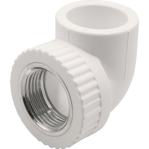 картинка Угольник THERMOLIGHT комбинированный PP-R ВР 32х1quot; белый (10/80) от магазина Сантехстрой