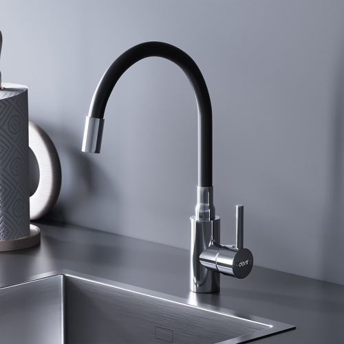 картинка D3007622 Logic кухонный смеситель с гибким изливом, черный от магазина Сантехстрой