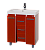 картинка Тумба под раковину Джулия QVATRO - 75 с 3 ящ. конус красная от магазина Сантехстрой