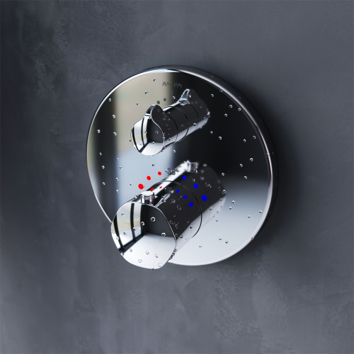 фото f9075600_ххх gem смеситель д/душа с термостатом, монтируемый в стену, хром, шт