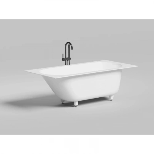 картинка Salini ORNELLA KIT Встраиваемая ванна 1700х800х600мм, овальная чаша, донный клапан, сифон,  щелевой слив-перелив, мат-л: S-Sense, глянцевый, белый. от магазина Сантехстрой