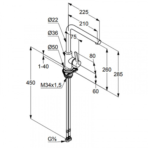картинка Смеситель для кухни Kludi 408030575 Хром от магазина Сантехстрой