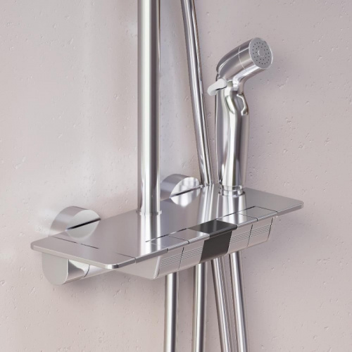 картинка 953770000 Gala ДС с ванно-душевым ТМС смесителем-полкой и гиг.душем, хром от магазина Сантехстрой