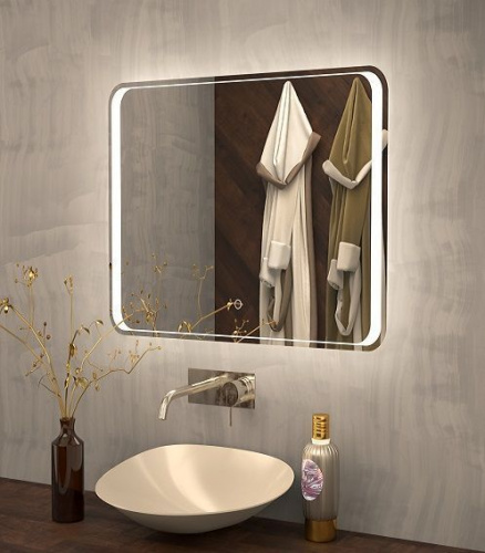 картинка Зеркало с подсветкой ART&MAX ELEGANT AM-Ele-800-800-DS-F от магазина Сантехстрой