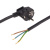 картинка Шнур электрический с вилкой ПВС 3х1,5 мм2 2м (черный) REXANT от магазина Сантехстрой