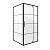 картинка Душевое ограждение Niagara Nova NG-0200-08ВLACK (100х100х195) квадрат,черный,дверь распашная,стекло с рисунком,1 место от магазина Сантехстрой