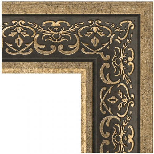 картинка Зеркало Evoform Definite 103х83 BY 3288 в багетной раме - Вензель серебряный 101 мм от магазина Сантехстрой