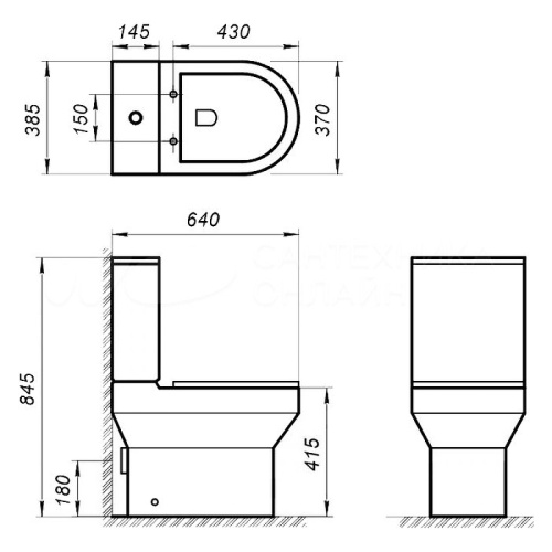 картинка Бачок для унитаза BelBagno Norma BB339T Белый от магазина Сантехстрой