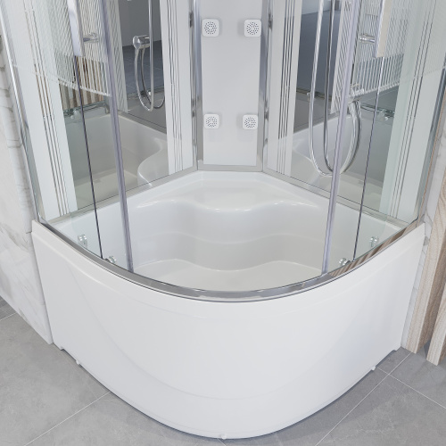 картинка Душевая кабина Niagara Ultra NG-708-01 (90х90х220) высокий поддон(48см),стекло прозрачное с рисунком,4 места от магазина Сантехстрой