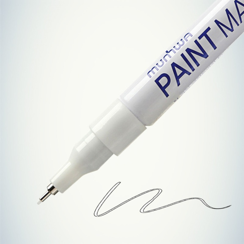 картинка Маркер-краска Extra Fine Paint Marker 1мм,  нитрооснова,  белый MunHwa от магазина Сантехстрой