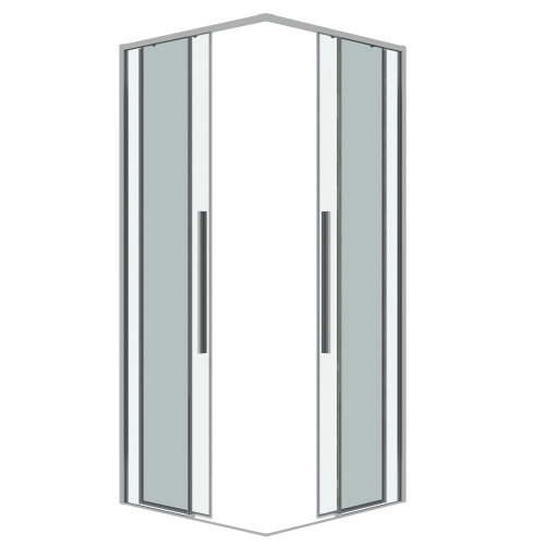 картинка Душевая перегородка 1/2 Grossman Galaxy 1/2.K33.01.10.10.00 (100х195) хром,стекло прозрачное, 1 место от магазина Сантехстрой