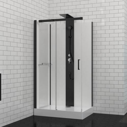 картинка Душевая кабина Black&White Galaxy 8708000 с гидромассажем от магазина Сантехстрой