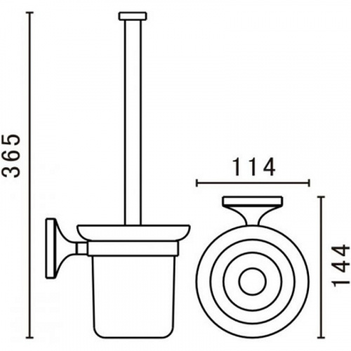 картинка Ершик для унитаза Art&Max Bohemia AM-E-4281-Cr Хром от магазина Сантехстрой