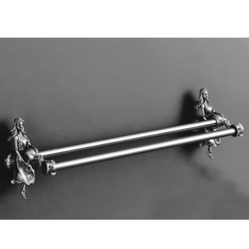 картинка Полотенцедержатель Art&Max Athena AM-0618-T двойной серебро от магазина Сантехстрой