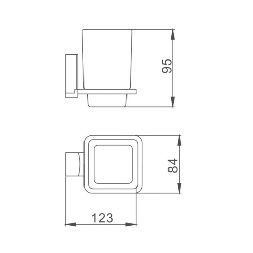 картинка Стакан для ванной комнаты Haiba хром (HB8806) от магазина Сантехстрой